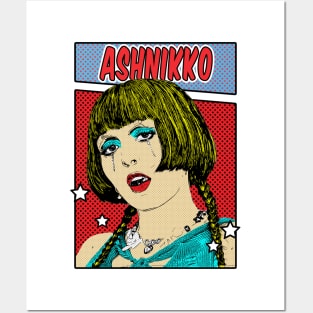 Ashnikko Pop Art Comic Style Posters and Art